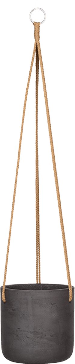 Pottery Pots Hanging Pot Charlie M Grey-Black D 15 cm H 14.5 cm (for hanging)