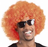 pruik Afro unisex oranje