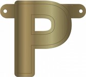 slingerletter P 12,5 x 11 cm karton goud