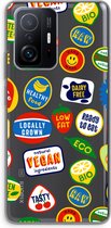 Case Company® - Xiaomi 11T Pro hoesje - Fruitsticker - Soft Cover Telefoonhoesje - Bescherming aan alle Kanten en Schermrand