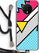 Case Company® - OnePlus 7T hoesje met Koord - Pop Art #3 - Telefoonhoesje met Zwart Koord - Bescherming aan alle Kanten en Over de Schermrand