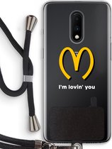 Case Company® - OnePlus 7 hoesje met Koord - I'm lovin' you - Telefoonhoesje met Zwart Koord - Bescherming aan alle Kanten en Over de Schermrand