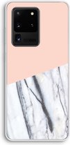 Case Company® - Samsung Galaxy S20 Ultra hoesje - A touch of peach - Soft Cover Telefoonhoesje - Bescherming aan alle Kanten en Schermrand