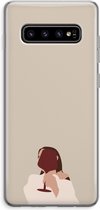 Case Company® - Samsung Galaxy S10 Plus hoesje - I drink wine - Soft Cover Telefoonhoesje - Bescherming aan alle Kanten en Schermrand