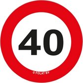 confetti XL verkeersbord 40 5 cm 48 stuks