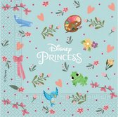 servetten Princess 33 cm papier blauw 20 stuks