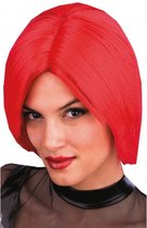 pruik kort en stijl dames synthetisch rood one-size