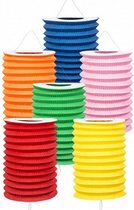 kleurrijke treklampionnen 13 cm papier 12 stuks