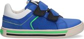 Braqeez 422335-523 Jongens Lage Sneakers - Blauw/Groen - Leer - Klittenband