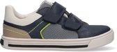 Braqeez 422335-520 Jongens Lage Sneakers - Blauw/Grijs - Leer - Klittenband