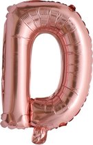 Folieballon / Letterballon Rose Goud  - Letter D - 41cm