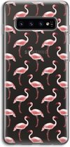 Case Company® - Samsung Galaxy S10 4G hoesje - Flamingo - Soft Cover Telefoonhoesje - Bescherming aan alle Kanten en Schermrand
