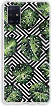 Case Company® - Samsung Galaxy A51 4G hoesje - Geometrische jungle - Soft Cover Telefoonhoesje - Bescherming aan alle Kanten en Schermrand