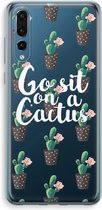 Case Company® - Huawei P20 Pro hoesje - Cactus quote - Soft Cover Telefoonhoesje - Bescherming aan alle Kanten en Schermrand