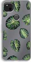 Case Company® - Google Pixel 4a hoesje - Tropische bladeren - Soft Cover Telefoonhoesje - Bescherming aan alle Kanten en Schermrand