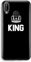 Case Company® - Huawei P20 Lite hoesje - King zwart - Soft Cover Telefoonhoesje - Bescherming aan alle Kanten en Schermrand