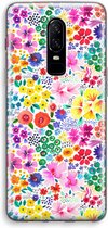 Case Company® - OnePlus 6 hoesje - Little Flowers - Soft Cover Telefoonhoesje - Bescherming aan alle Kanten en Schermrand