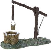 kerstdecoratie waterput 11 x 12 cm bruin/groen