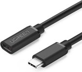 UGREEN USB-C 3.1 Verlengkabel - 0,5 m - Ondersteund 4k 60HZ - USB type C - Female naar Male adapter kabel - Data + Opladen (zwart) 021026 40574