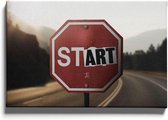 Walljar - Stop Sign (Day) - Muurdecoratie - Canvas schilderij