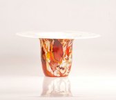 Design vaas fiore - Fidrio RIO - glas, mondgeblazen bloemenvaas - diameter 33 cm hoogte 19 cm