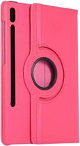 LuxeBass Hoesje geschikt voor Samsung Galaxy Tab S7 T870 2020 Draaibaar Hoesje - Roze