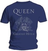 Queen Heren Tshirt -2XL- Greatest Hits II Blauw