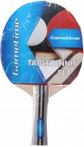 tafeltennisbat 25 cm hout/rubber beige/bruin