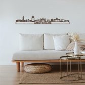 Skyline Amsterdam Notenhout 130 Cm Wanddecoratie Voor Aan De Muur Met Tekst City Shapes