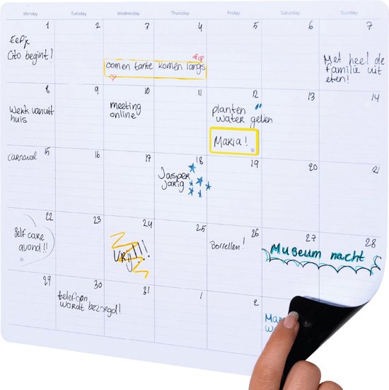 Kijker schoolbord Altaar Greenstory - Sticky Whiteboard - Planbord maand - Medium | bol.com