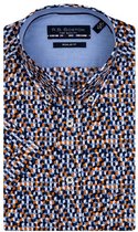 Bos Bright Blue 116670 Casual overhemd met korte mouwen - Maat M - Heren