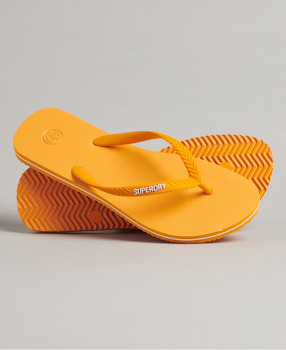 Superdry Dames Klassieke vintage teenslippers Goud