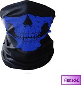 Finnacle - Balaclava Gezicht Shield Tactische Masker Blauw 3D Schedel Sport Nek Warm Volgelaatsmasker Winddicht Motor masker Motorfiets face shield spatmasker gezichtscherm Mondkap