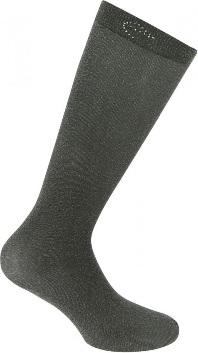 Equitheme Show Lurex sokken 2-pack - maat One size - antraciet