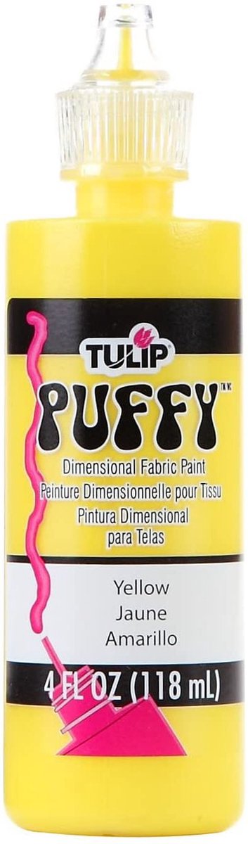 Tulip Dimensionele Stof verf - Puffy Geel - 118ml