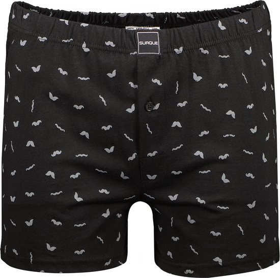 Suaque Boxer Classique Moustache Zwart - Taille M