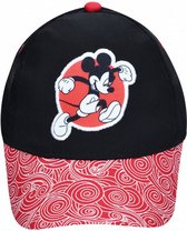 pet Mickey Mouse junior textiel rood/zwart maat 50