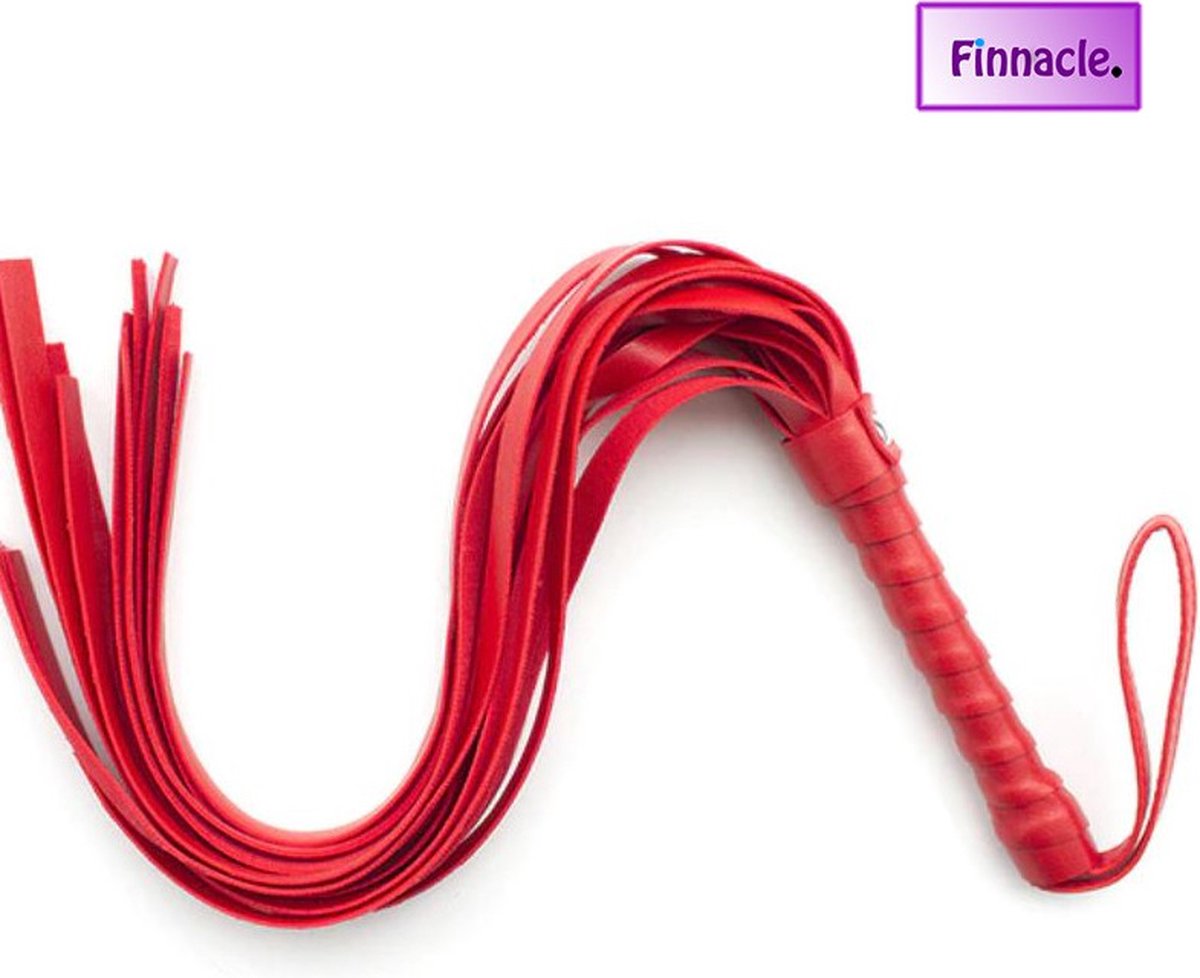 Finnacle - Erotische Zweep – BDSM – Seks zweep – Bondage – Sm zweepje – Leer – Rood
