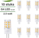 G4 LED lamp / GU4 LED - 10-pack - 12 volt - 2W - 2700K warm wit - 160 lumen - Vervangt 20W