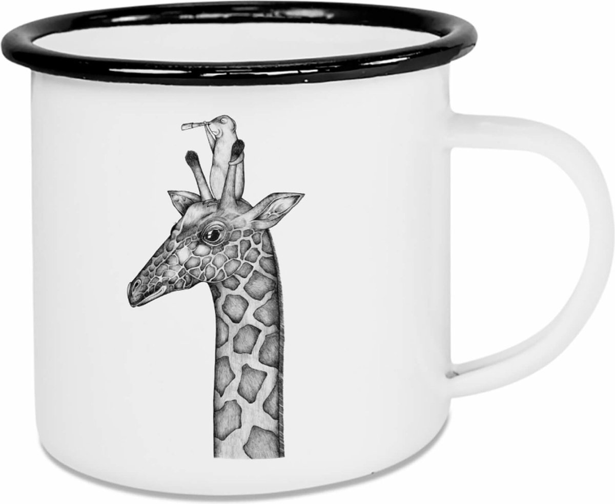 Handgemaakte emaille mok goed zich 500ml
