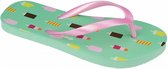 teenslippers Waikiki Beach meisjes mintgroen/roze mt 35