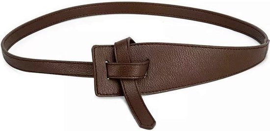 Tailleriem Knoopriem Donkerbruin Kunstleer 115 cm Fashion Favorite bol