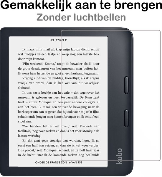 Screenprotector Geschikt voor Kobo Libra 2 Screenprotector Gehard Glas Tempered Glass - Screenprotector Geschikt voor Kobo Libra 2 Screenprotector - 2 PACK van OMENYX — afbeelding 4