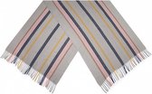 sjaal Gestreept dames 180 x 65 cm polyester/viscose grijs