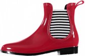 regenlaarzen Chelsea dames rubber rood/zwart maat 37