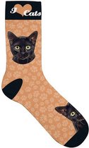 sokken cat black polyester oranje maat 37-42