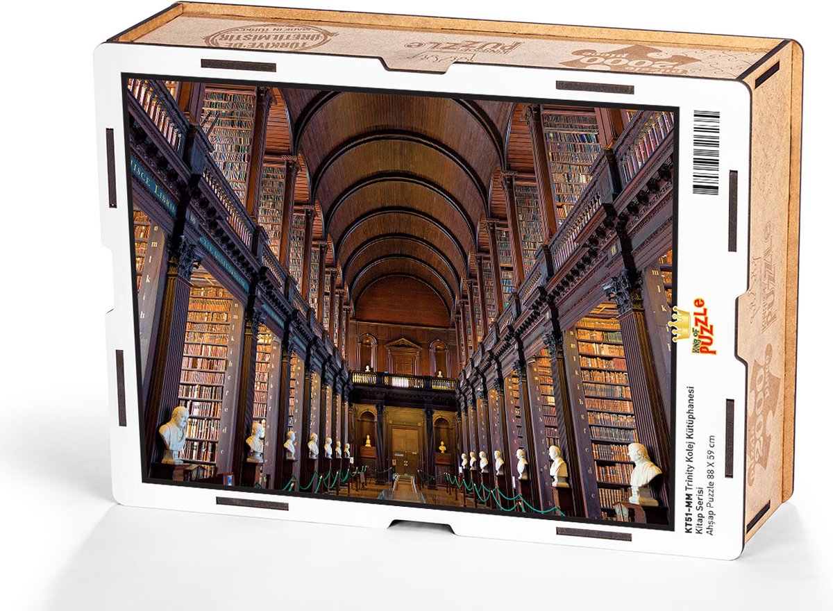 Houten Puzzel | Bibliotheek van Trinity College - Houten Legpuzzel - 2000 Stukjes - 88 x 59 cm
