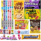 Amerikaans snoep pakket 19-delig - CandyStore24 - Amerikaans snoepgoed - American Candy - Amerikaanse snack - Amerika - Snoeppakket - USA Snoep - Snoep box - Cadeau pakket - Giftbox - Snoep