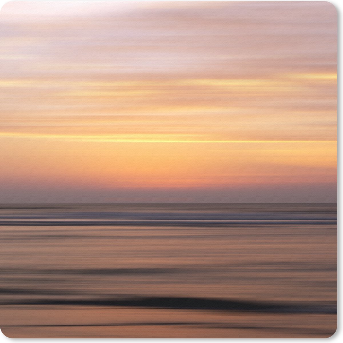 Muismat 30x30 cm - Mousepad Zonsondergang aan zee - Muismatten