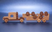 Montessori houten puzzelspellen / met autotransportwagen